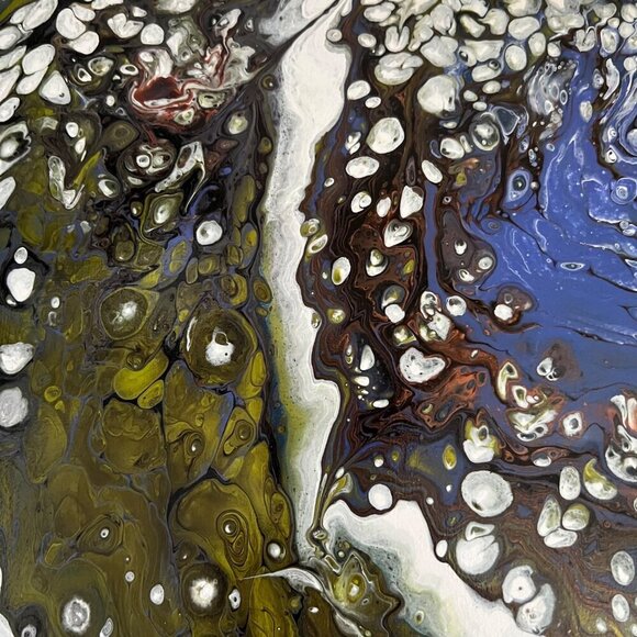 16 X 20 Original Acrylic Abstract Modern Art Painting Titled Well of‎ Souls - Picture 13 of 15